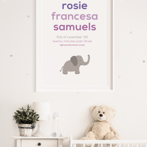 Elephant Newborn Print