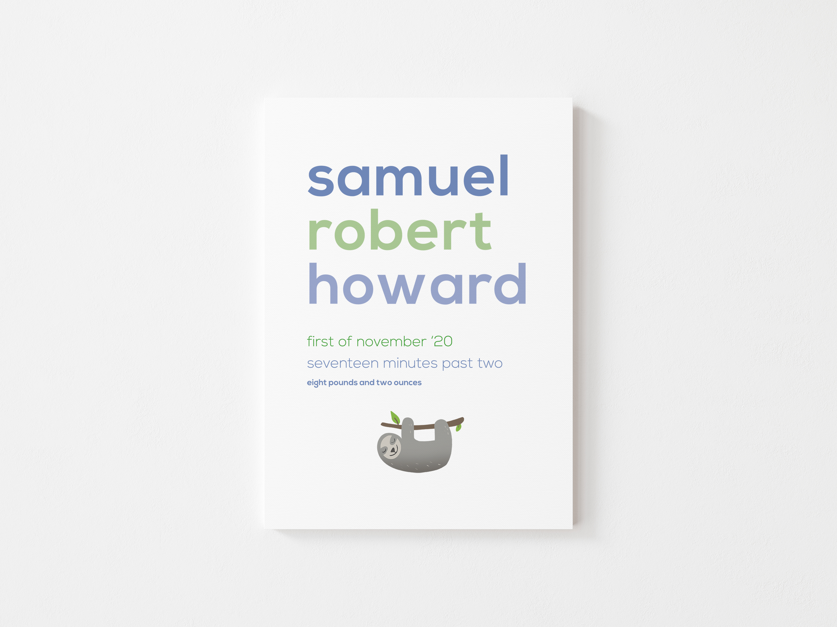 Sloth Newborn Print - Image 2