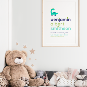 Dinosaur Newborn Print